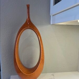 Global Views Orange Sculptural Vase